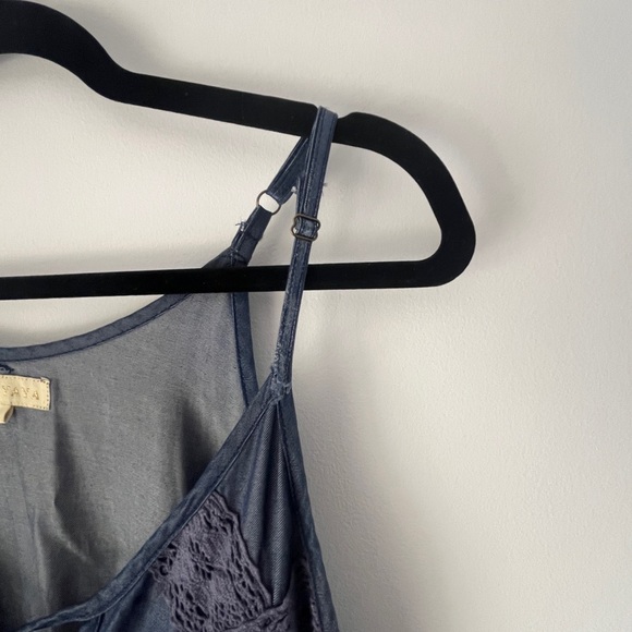 Ruby Yaya Embroidered Spaghetti Strap Tasseled Boho Maxi Dress Size Small - Picture 7 of 12